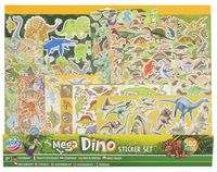 Mega zestaw naklejek. Dino